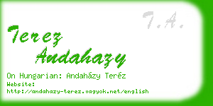 terez andahazy business card